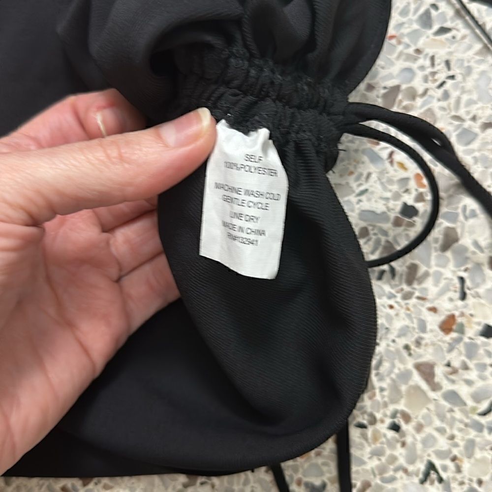 EUC worn once Amanda Uprichard Ania one shoulder cinch black medium m top - Picture 3 of 6
